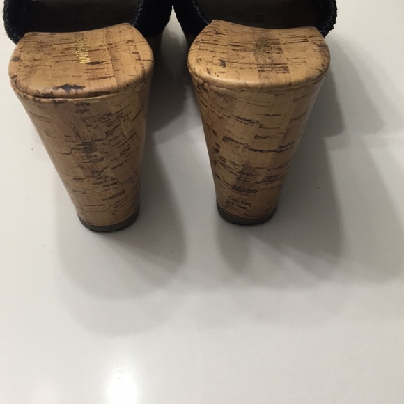 Montego Bay Club Black Brown Heeled Sandals 8.5 - Picture 5 of 10